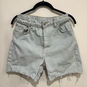 Zara Light Blue Denim Women Shorts